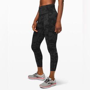 NWT Lululemon Fast and Free HR Tight 25" *Nulux size 6 incognito camo multi grey